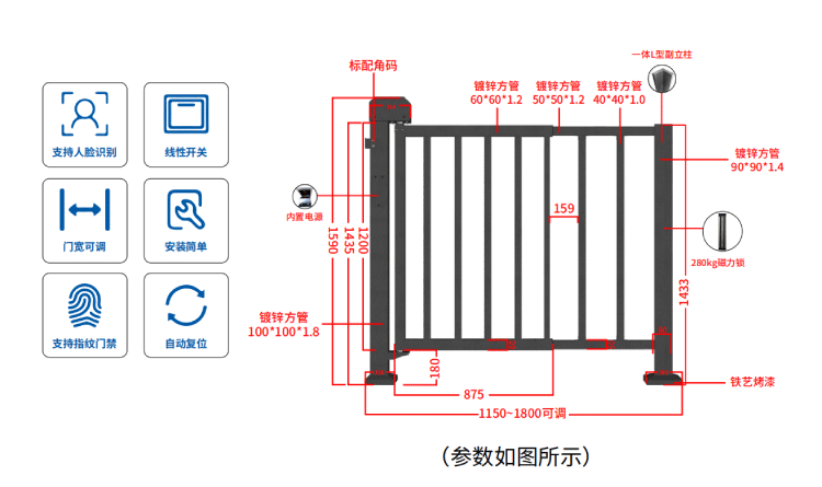 平开栅栏门